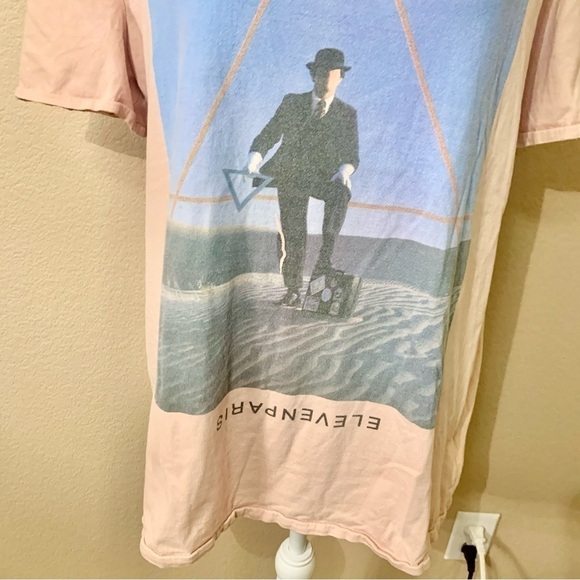 ElevenParis T-Shirt XL Pink Print 100% Cotton Lightweight Short Sleeves French - Picture 3 of 14